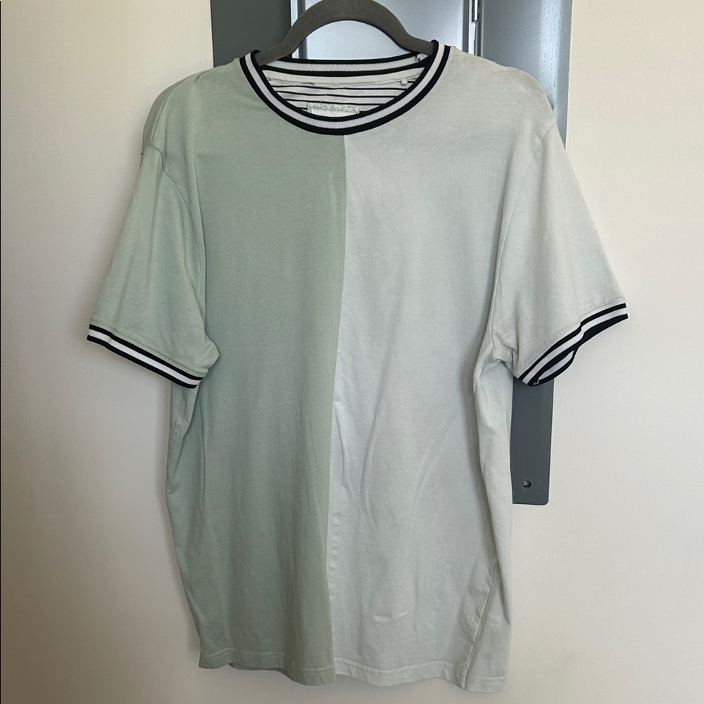 Denim & Flower Green and White Short Sleeve Tee